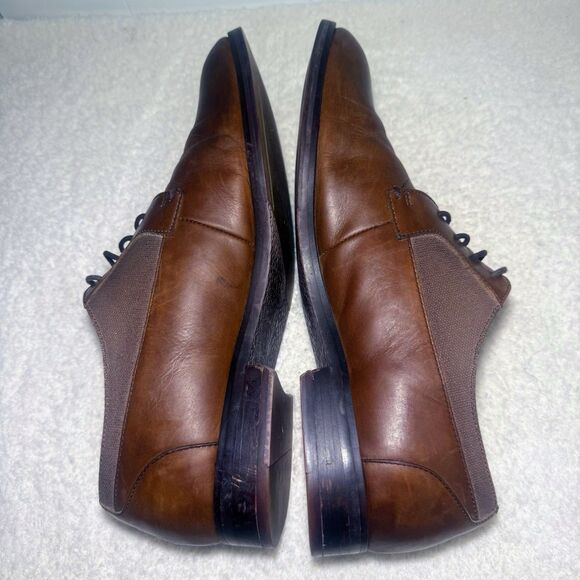 Aston Grey Collection 1013159 Legaoni Men's 12 Brown Leather Oxfords  Shoes - Picture 6 of 9